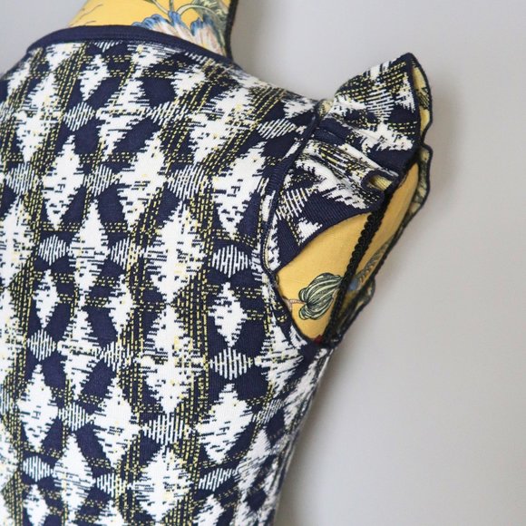 RW&CO Geometric Pattern Midi Dress Small - Picture 8 of 13